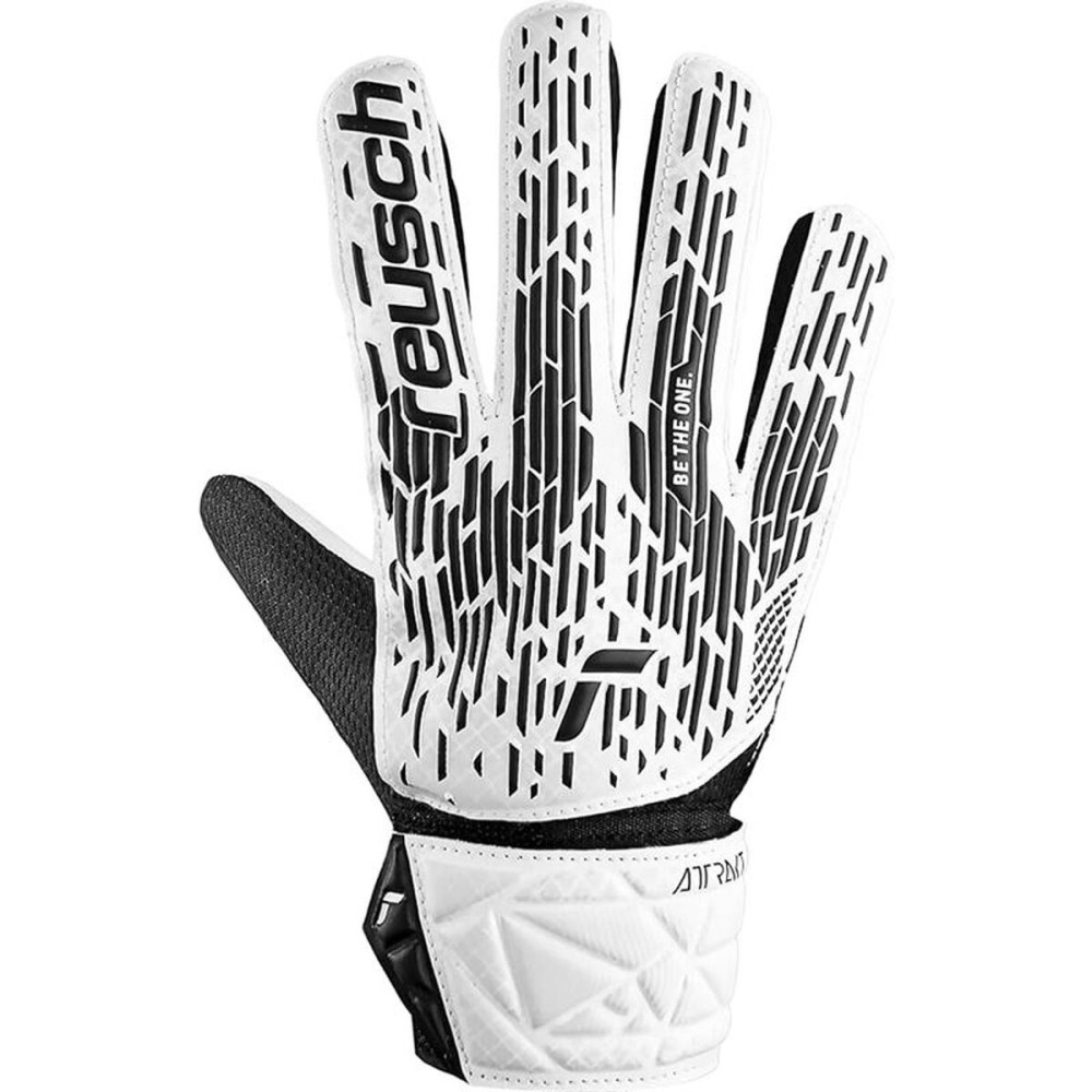 Goalkeeper Gloves Reusch Attrakt Solid Junior White Adults