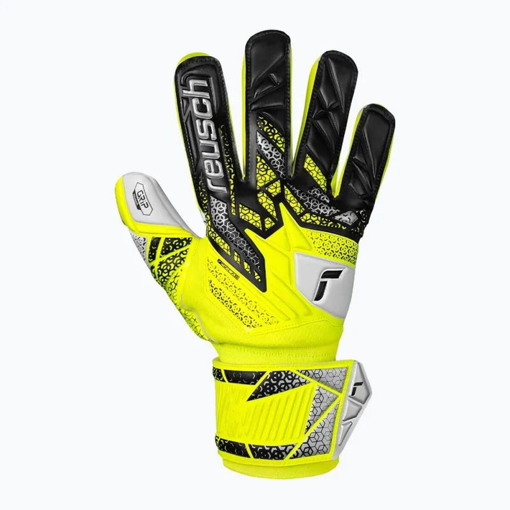 Goalkeeper Gloves Reusch Attrakt Grip safe Yellow Adults