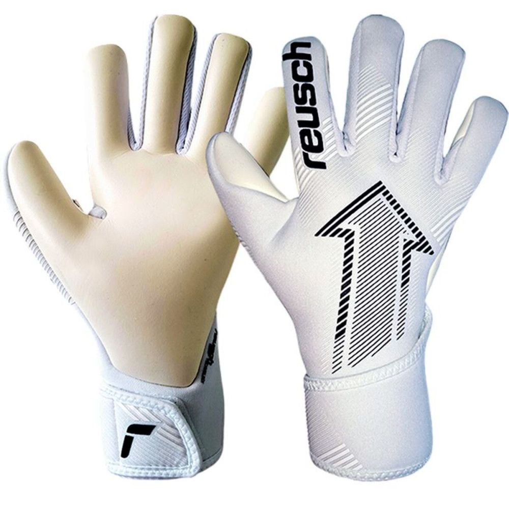 Goalkeeper Gloves Reusch Attrakt Fastgrip Silver White Adults