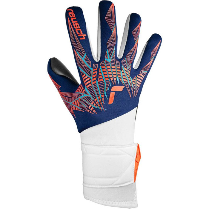 Goalkeeper Gloves Reusch Pure Contact Silver Blue Adults