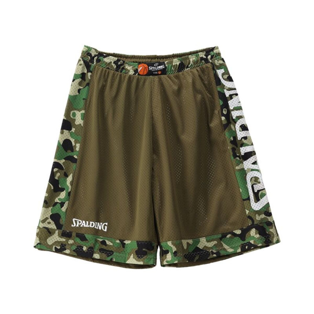 Men's Basketball Shorts Spalding Brown Military green Reversible