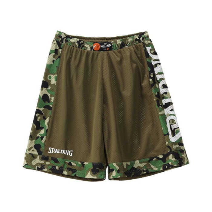 Men's Basketball Shorts Spalding Brown Military green Reversible