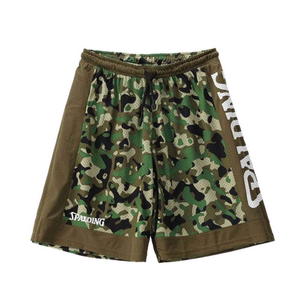 Men's Basketball Shorts Spalding Brown Military green Reversible