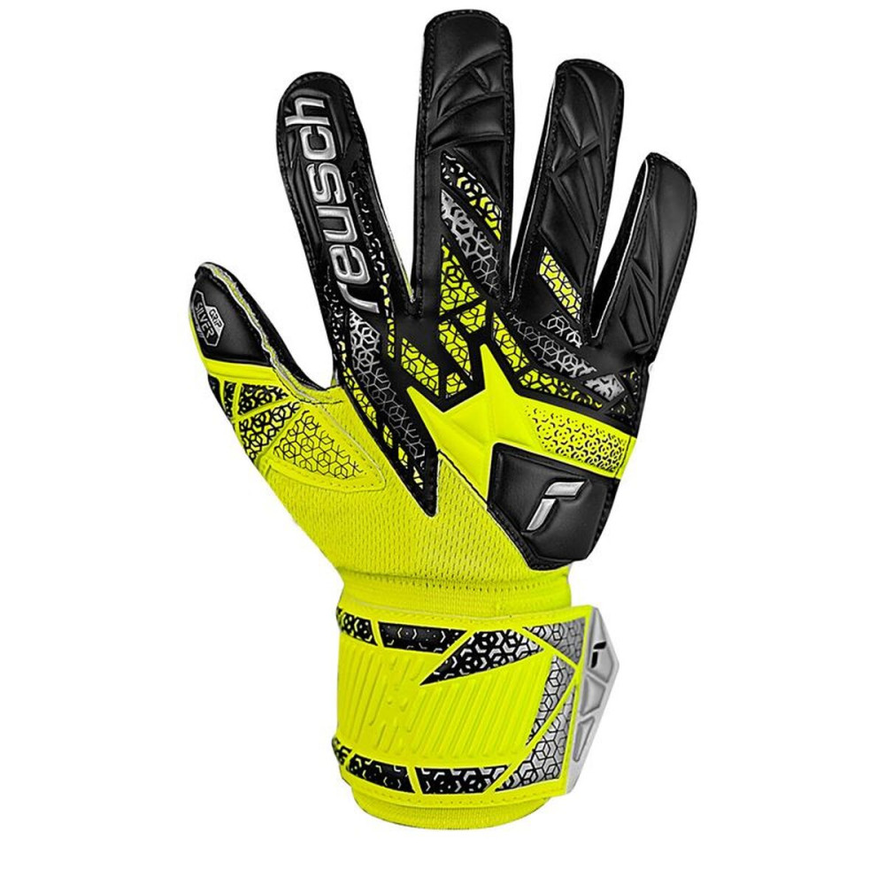 Goalkeeper Gloves Reusch Attrakt Silver Yellow