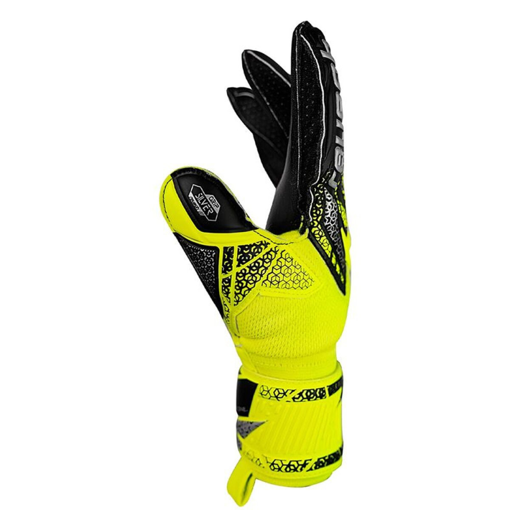 Goalkeeper Gloves Reusch Attrakt Silver Yellow