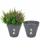 Set of pots Elho Grey Plastic Circular 2 Pieces