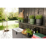 Set of pots Elho Black Plastic Circular 2 Pieces