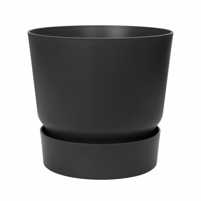 Set of pots Elho Black Plastic Circular 2 Pieces