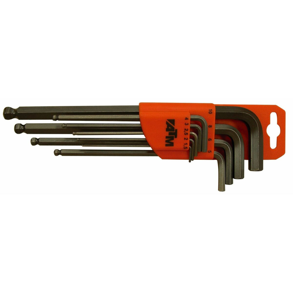 Allen Key Set ATM 1,5 - 10 mm Hexagonal Allen Key Set 9 Pieces (9Units)