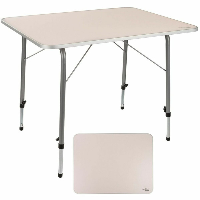 Table Aktive 80 x 60 cm White Foldable Camping
