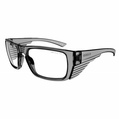 Safety glasses Eagle Tracer Grey Transparent Crystal Plastic + 3,0