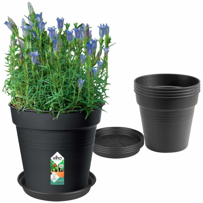 Plant pot Elho Black Plastic Circular
