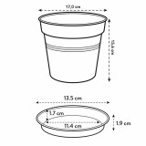 Plant pot Elho Black Plastic Circular