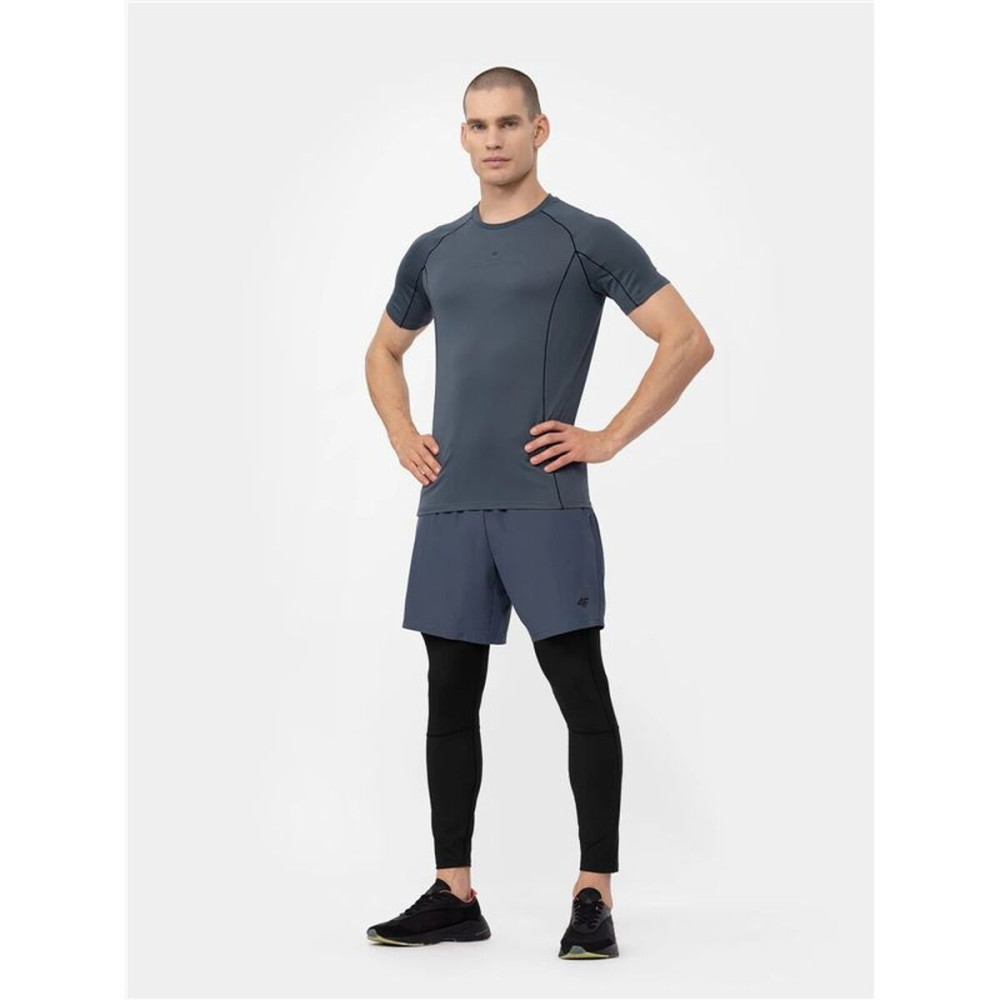 Sports Leggings for Men 4F Functional SKMF010 Dark grey