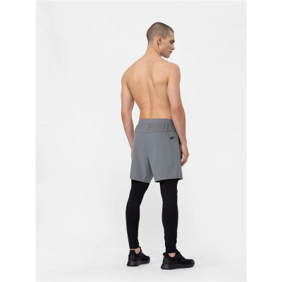 Sports Leggings for Men 4F Functional SKMF010 Grey