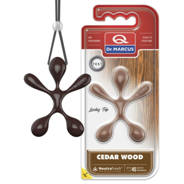 Car Air Freshener Dr Marcus Lucky Top Cedarwood Plastic Fragrance Pendant (12 Units)