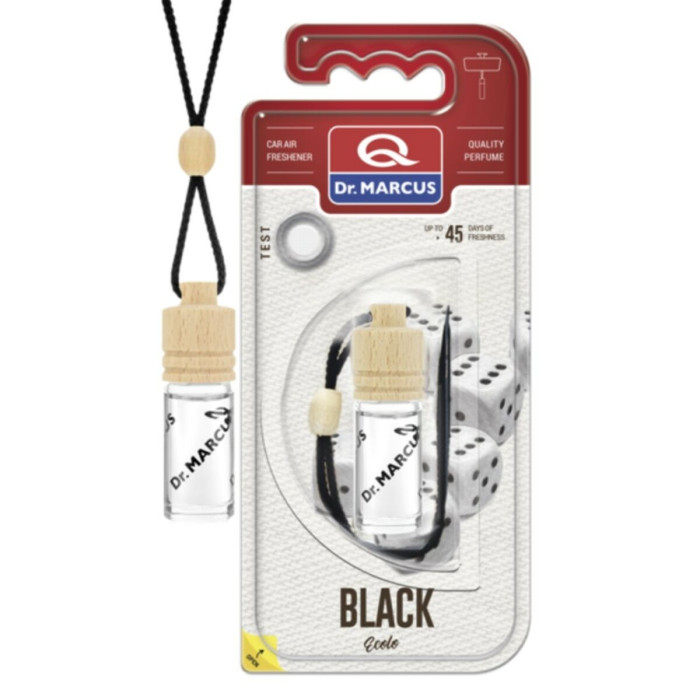 Car Air Freshener Dr Marcus Ecolo black 4,5 ml Wood Crystal Fragrance Pendant 4 Pieces