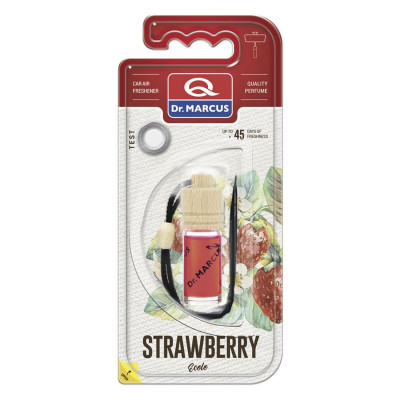 Car Air Freshener Dr Marcus Ecolo Strawberry 4,5 ml Wood Crystal Fragrance Pendant 4 Pieces