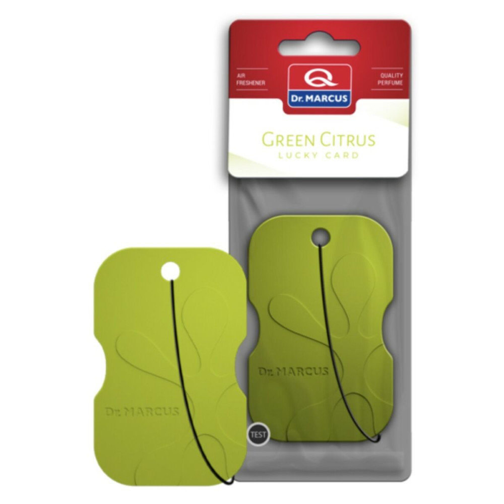 Car Air Freshener Dr Marcus LUCKY CARD GREEN CITRUS Citric Plastic