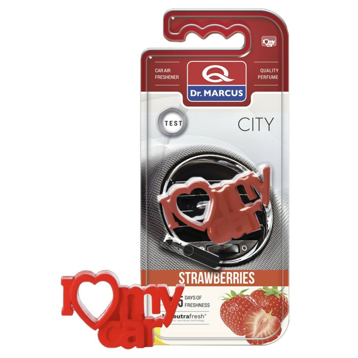 Car Air Freshener Dr Marcus City Strawberry Plastic Fragrance