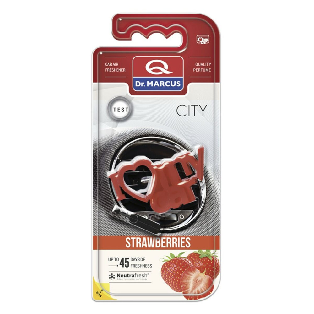 Car Air Freshener Dr Marcus City Strawberry Plastic Fragrance