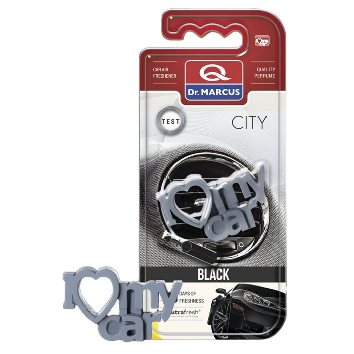 Car Air Freshener Dr Marcus City black Plastic