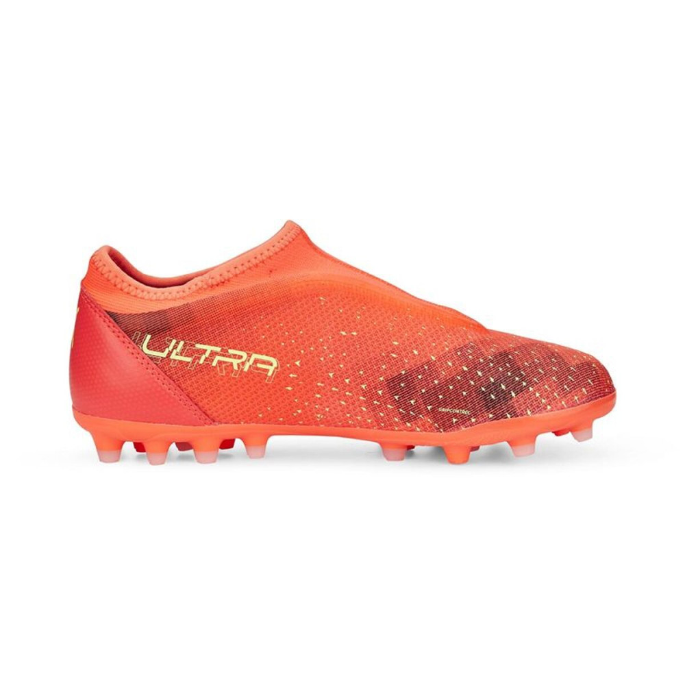 Childrens Football Boots Puma Ultra Match LL MG Orange
