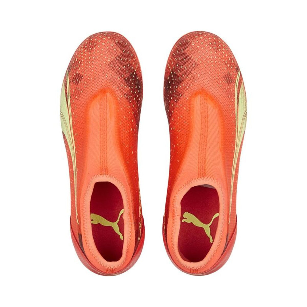 Childrens Football Boots Puma Ultra Match LL MG Orange