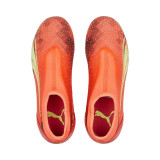 Childrens Football Boots Puma Ultra Match LL MG Orange