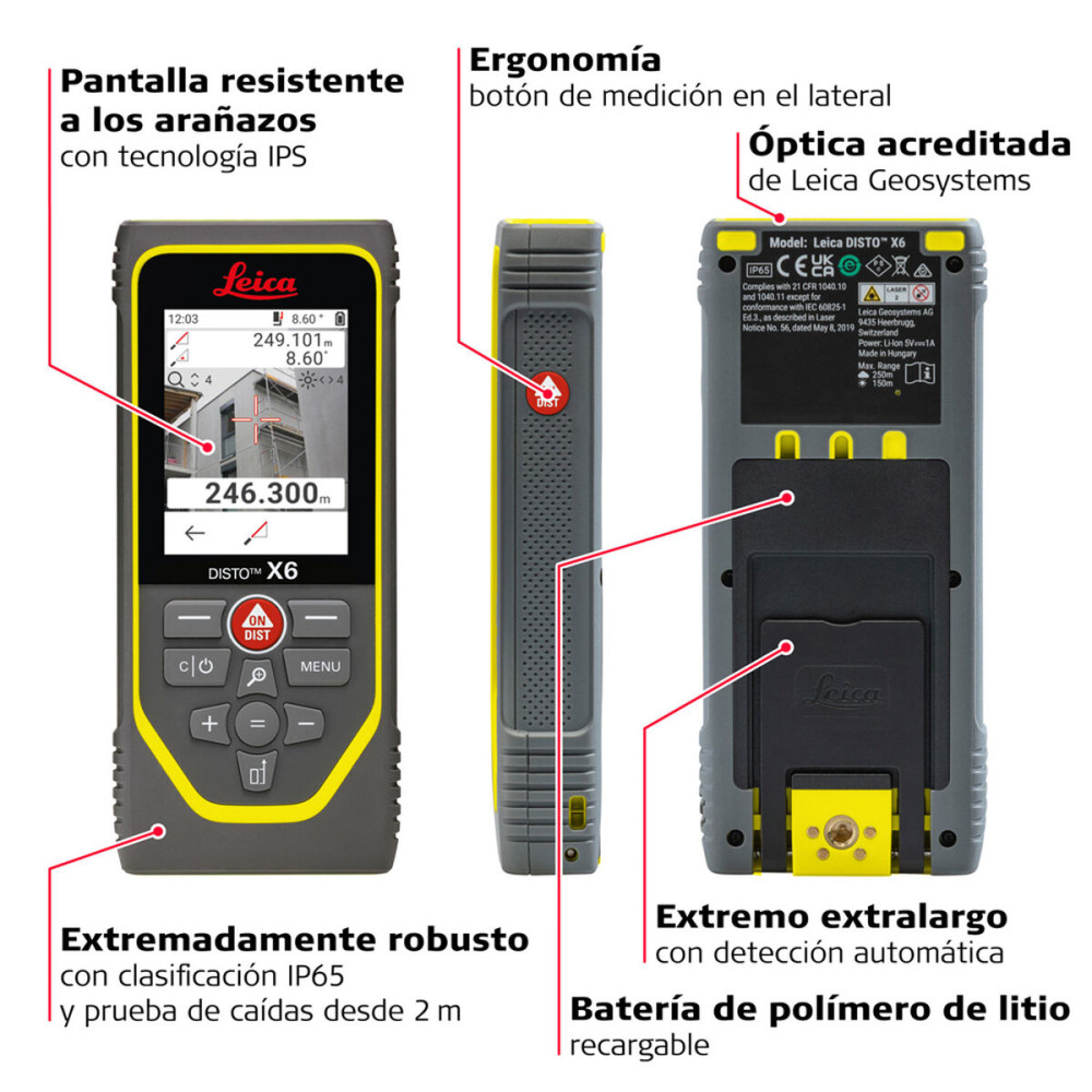 Telemeter Leica Geosystems Disto X6 250 m