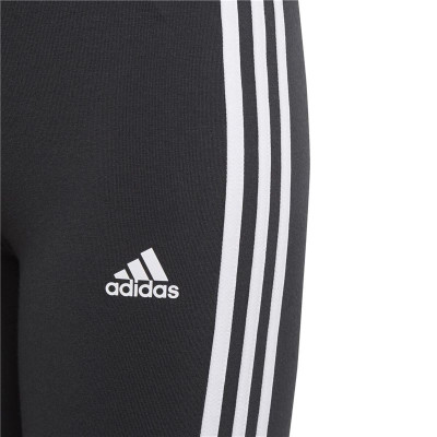 Sports Leggings for Children Adidas Essentials 3 Bandas Black