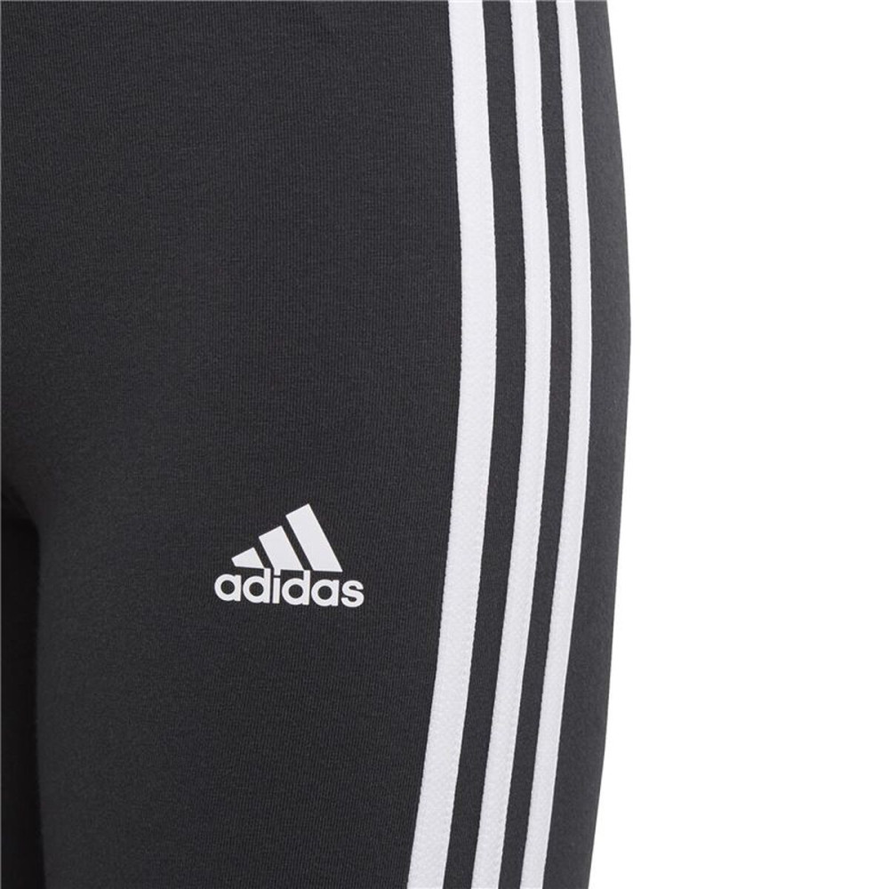 Sports Leggings for Children Adidas Essentials 3 Bandas Black