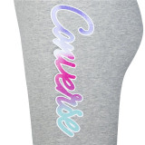 Sports Leggings for Children Converse Script Glitter High Rise Biker Light grey