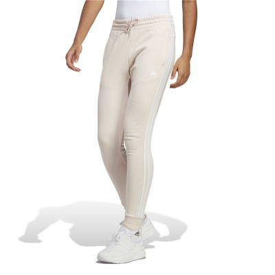 Long Sports Trousers Adidas Essentials 3S Beige Lady