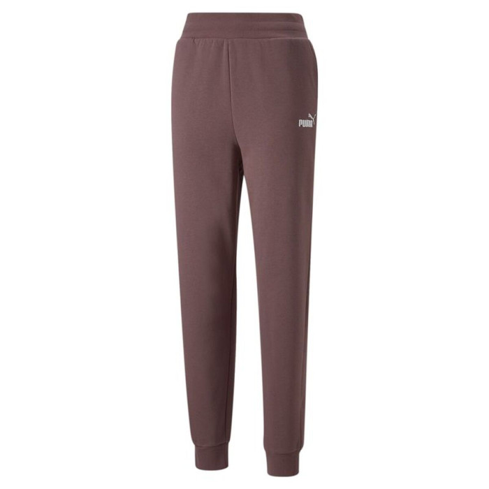 Long Sports Trousers Puma ESS+ Embroidery High-W Brown Lady