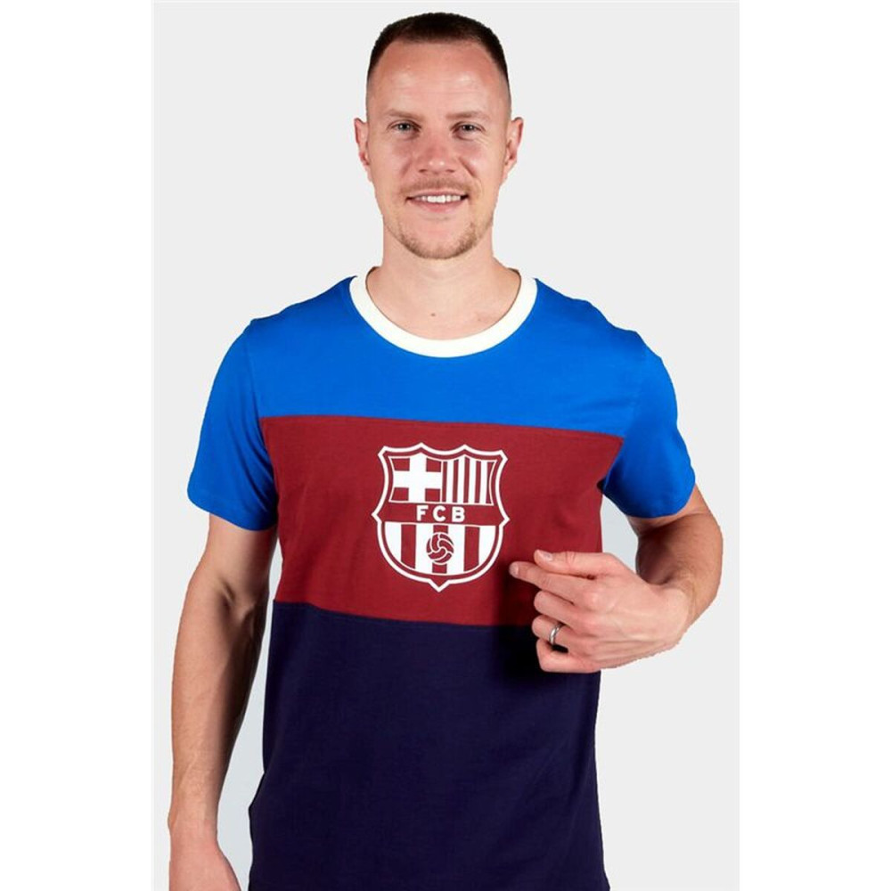 Men's Short-sleeved Football Shirt F.C. Barcelona Tricolor