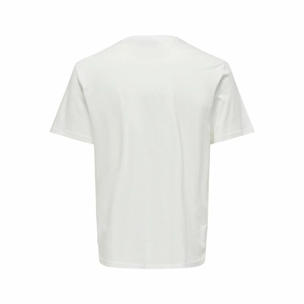 Short-sleeve Sports T-shirt Only & Sons Onskolton Reg Beach White