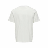 Short-sleeve Sports T-shirt Only & Sons Onskolton Reg Beach White