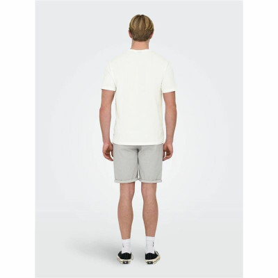 Short-sleeve Sports T-shirt Only & Sons Onskolton Reg Beach White