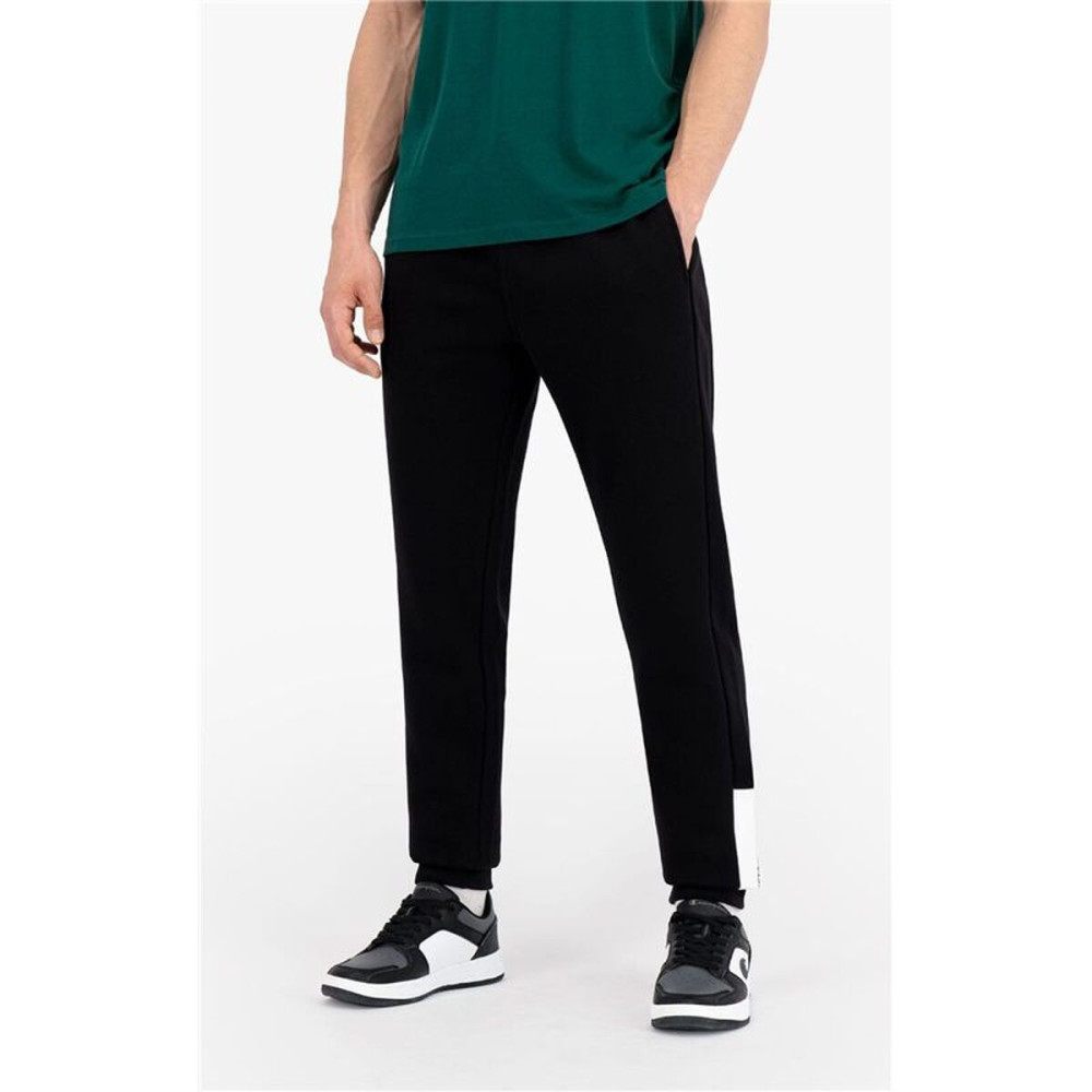 Long Sports Trousers Champion Rib Cuff Colour Block Black Men