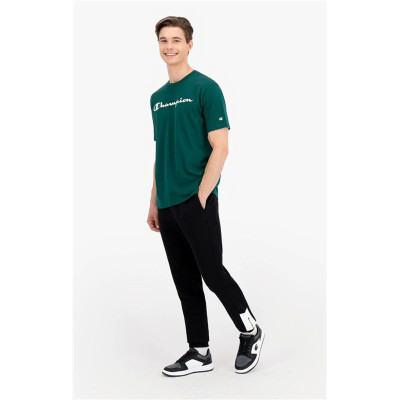 Long Sports Trousers Champion Rib Cuff Colour Block Black Men