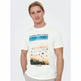 Short-sleeve Sports T-shirt Only & Sons Onskolton Reg Beach White