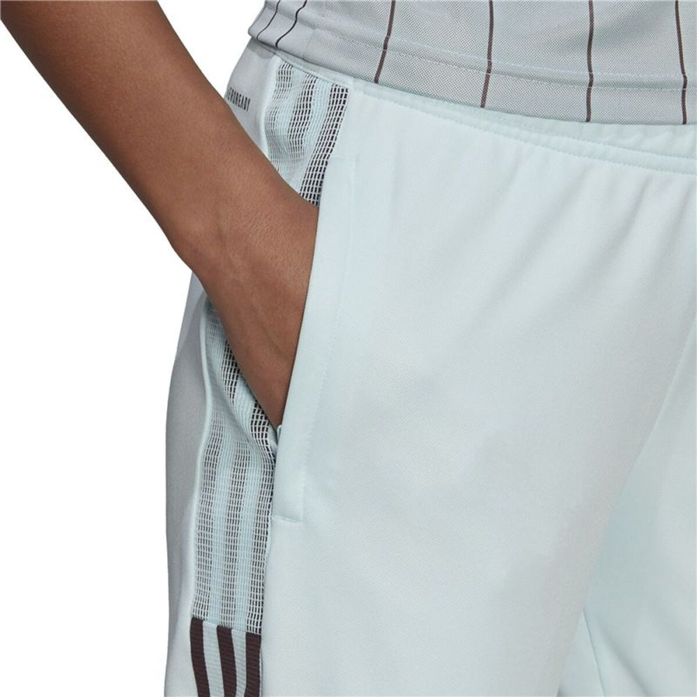 Long Sports Trousers Adidas Light Cyan Lady