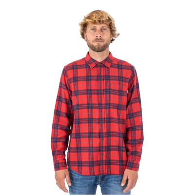 Men’s Long Sleeve Shirt Hurley Portland Organic Crimson Red