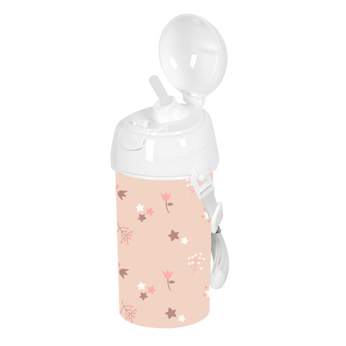 Water bottle Safta Flores Pink PVC 500 ml