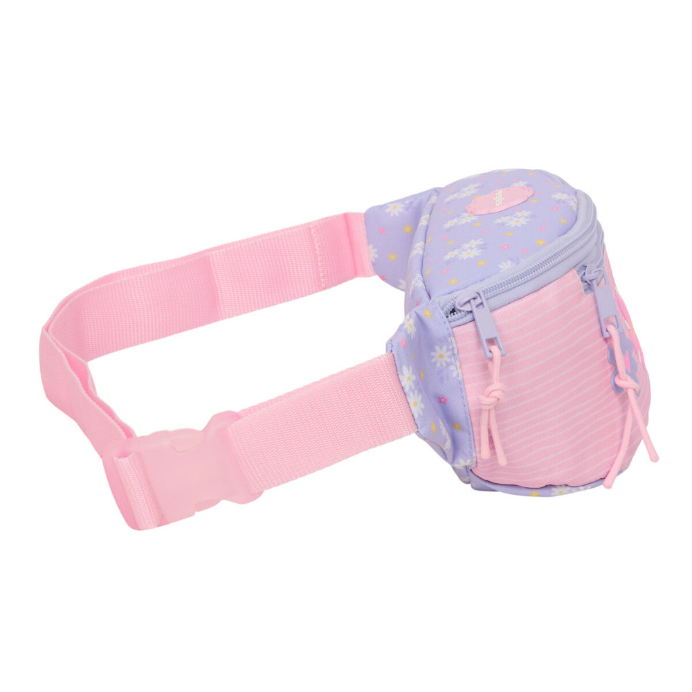 Belt Pouch Safta Bouquet Pink Lilac 23 x 12 x 9 cm