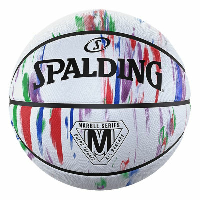Basketball Ball Spalding Marble Series White (Size 7)