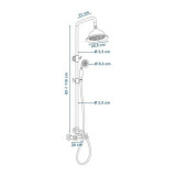 Shower Column Rousseau Grey Polycarbonate