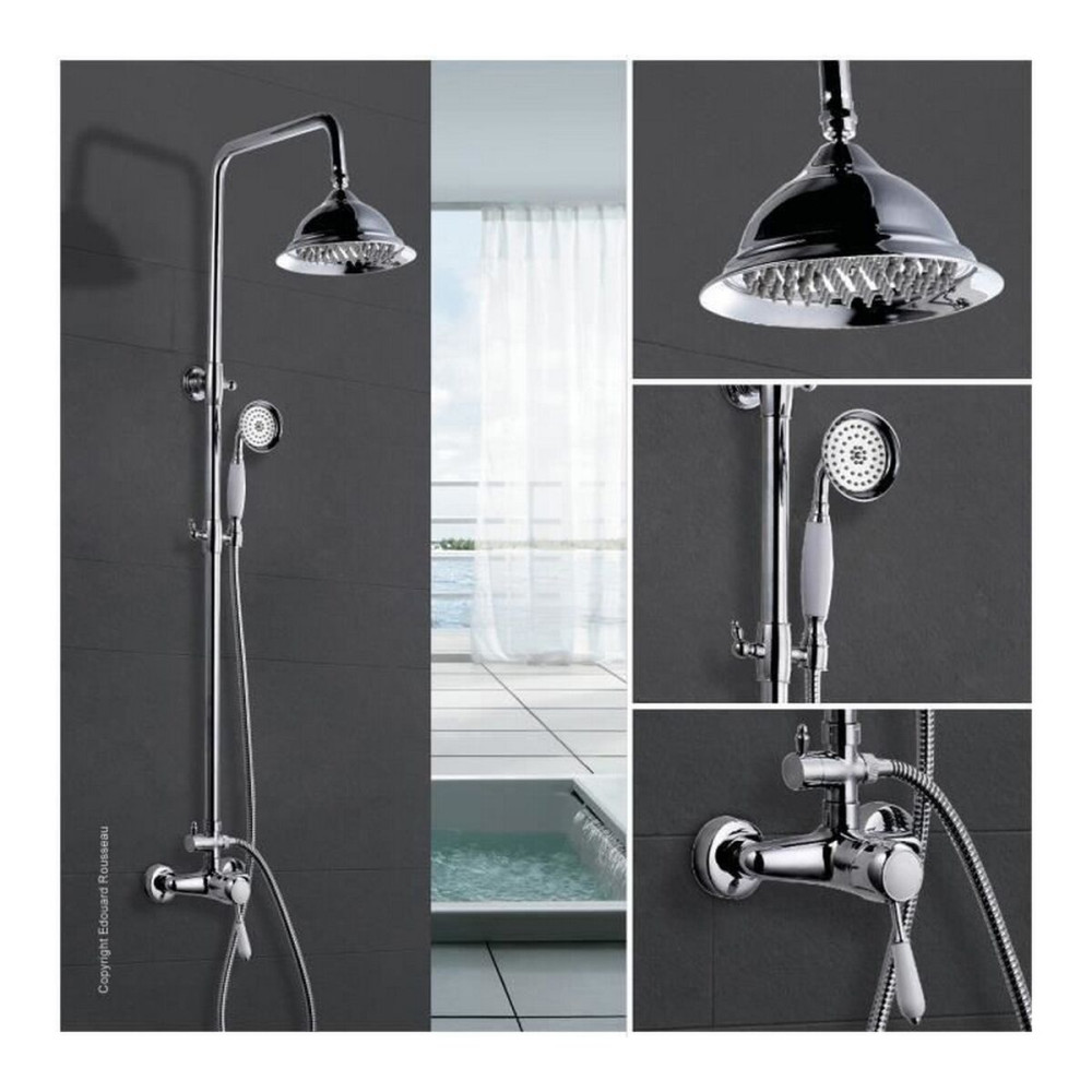 Shower Column Rousseau Grey Chrome 150 mm