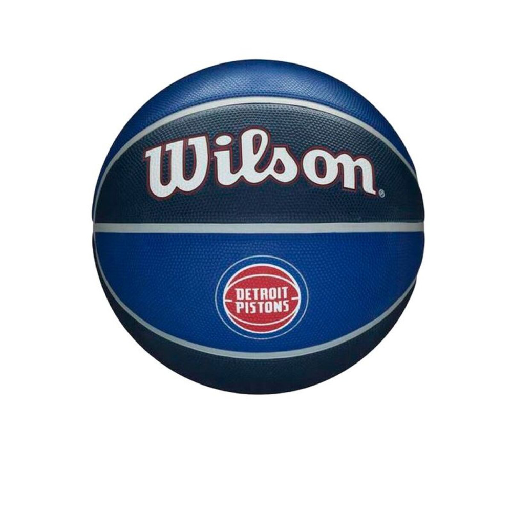 Basketball Ball Wilson Nba Team Tribute Det Pistons Blue Natural rubber (Size 7)